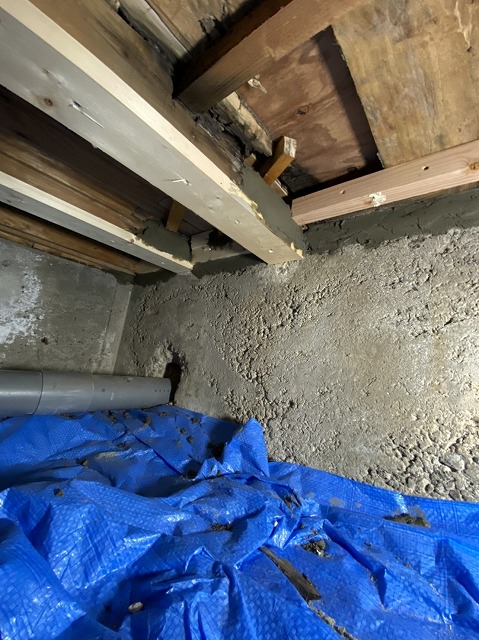 大阪市内のキッチンの床下補修後